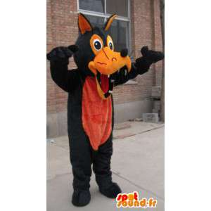 Lupo mascotte peluche marrone e arancio - Costume Werewolf - MASFR00325 - Mascotte lupo