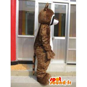 Raccoon maskot - brun Ferret - Ideal Seesmic - Rask levering - MASFR00273 - Maskoter av valper