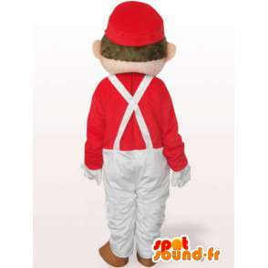 Maskottchen Mario rot und weiß - Berühmte Kostüm Klempner - MASFR00801 - Maskottchen Mario