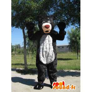 Orso mascotte costume famosa festa nero Balou - MASFR00807 - Famosi personaggi mascotte