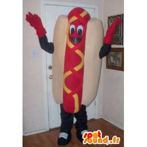 Mascot Sandwich hot dog - hot dog med tilbehør - MASFR001020 - Dog Maskoter