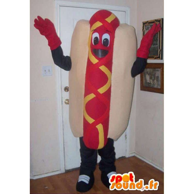 Hot Dog Sandwich Mascot - Hot Dog med tilbehør - Spotsound