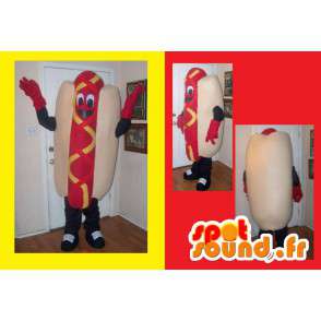 Hot Dog Sandwich Mascot - Hot Dog med tilbehør - Spotsound