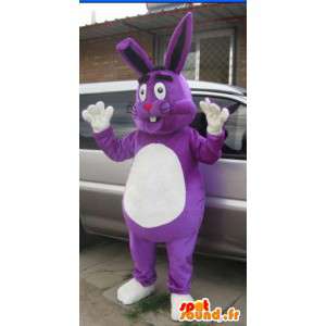 Custom Mascot - Rabbit Purple - Large - Model special - MASFR001033 - Rabbit mascot