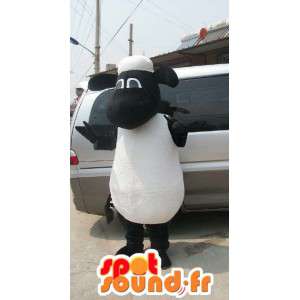 Mascot black and white sheep - Ideal for promotions - MASFR00596 - Mascots sheep