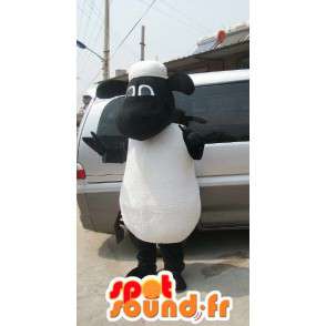 Mascot black and white sheep - Ideal for promotions - MASFR00596 - Mascots sheep