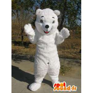 Isbjørnemaskot - kvalitetsfiber forklædning - Spotsound maskot