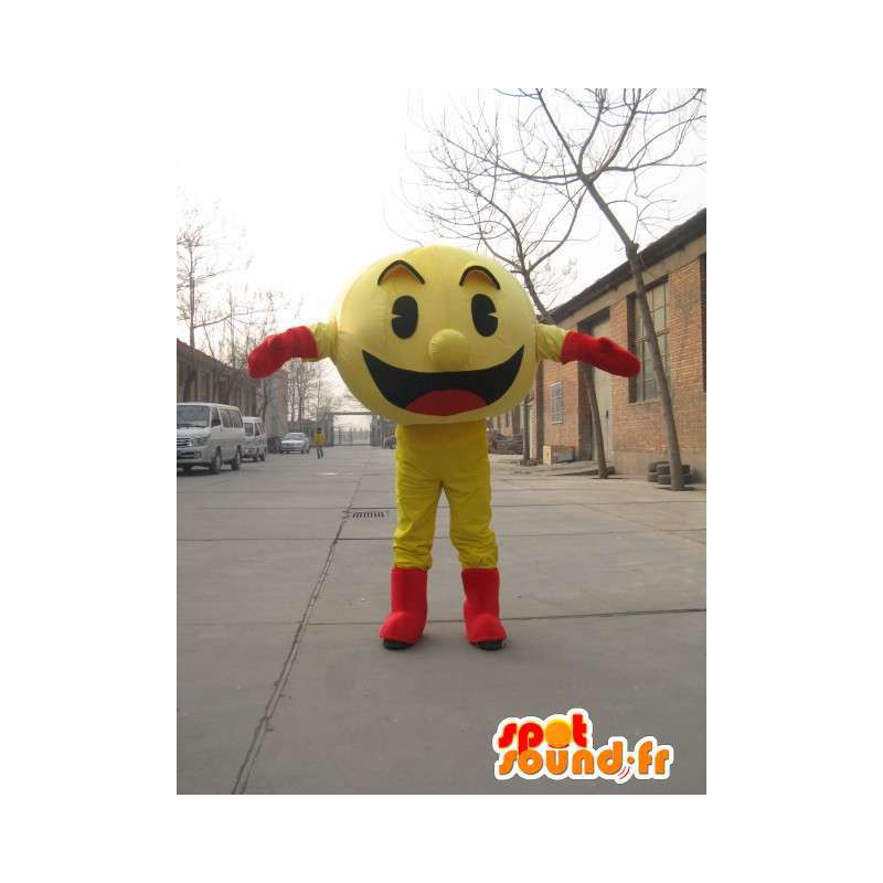 PACMAN Mascot - Costume Yellow Ball video games NAMCO - MASFR00149 - Mascots famous characters