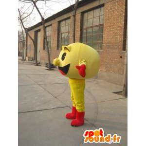 PACMAN Maskottchen - Disguise Gelbe Ball-Videospiel NAMCO - MASFR00149 - Maskottchen berühmte Persönlichkeiten