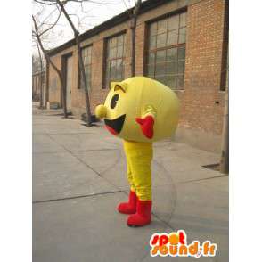 PACMAN Mascot - Costume Giallo palla videogiochi NAMCO - MASFR00149 - Famosi personaggi mascotte