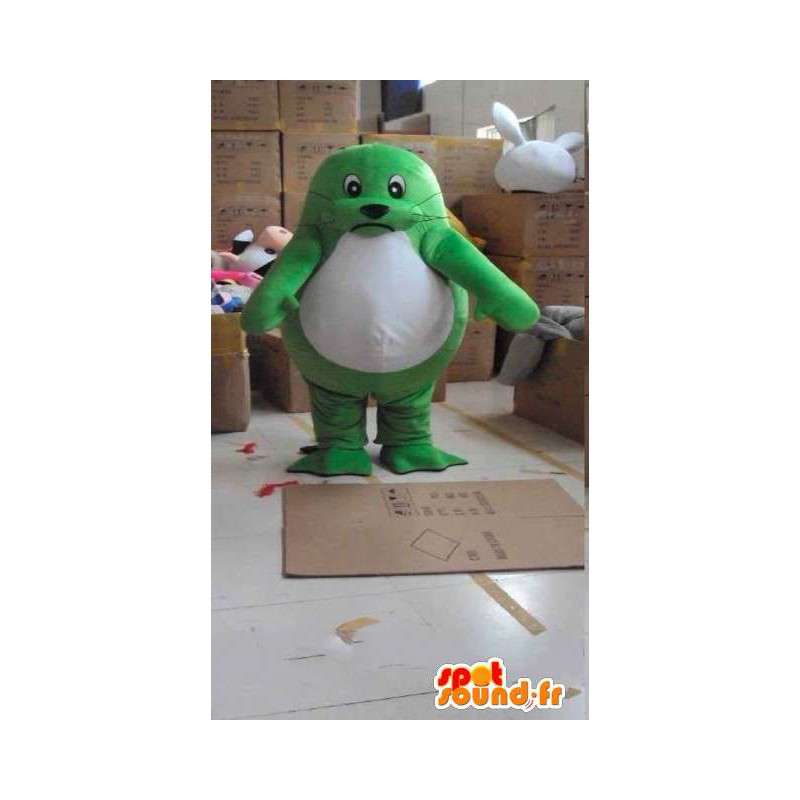 Tenuta Mascot webbed verde e bianco con accessori - MASFR00821 - Sigillo di mascotte