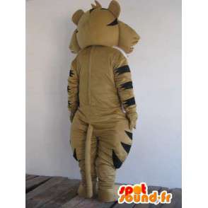 Raccoon mascot brown and black stripes - Fast shipping - MASFR00823 - Mascots of pups