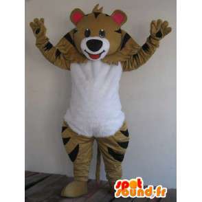 Raccoon mascotte marrone e strisce nere - Trasporto veloce - MASFR00823 - Mascotte di cuccioli