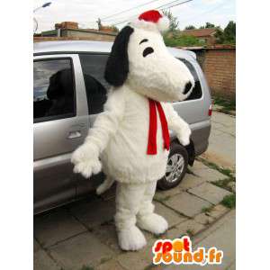 Gevulde hond mascotte Snoopy en Kerstmis accessoires - MASFR00825 - Dog Mascottes