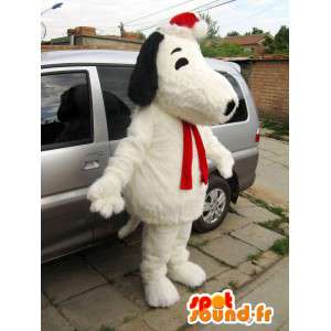 Plněná psí maskot Snoopy a vánoční doplňky - MASFR00825 - psí Maskoti