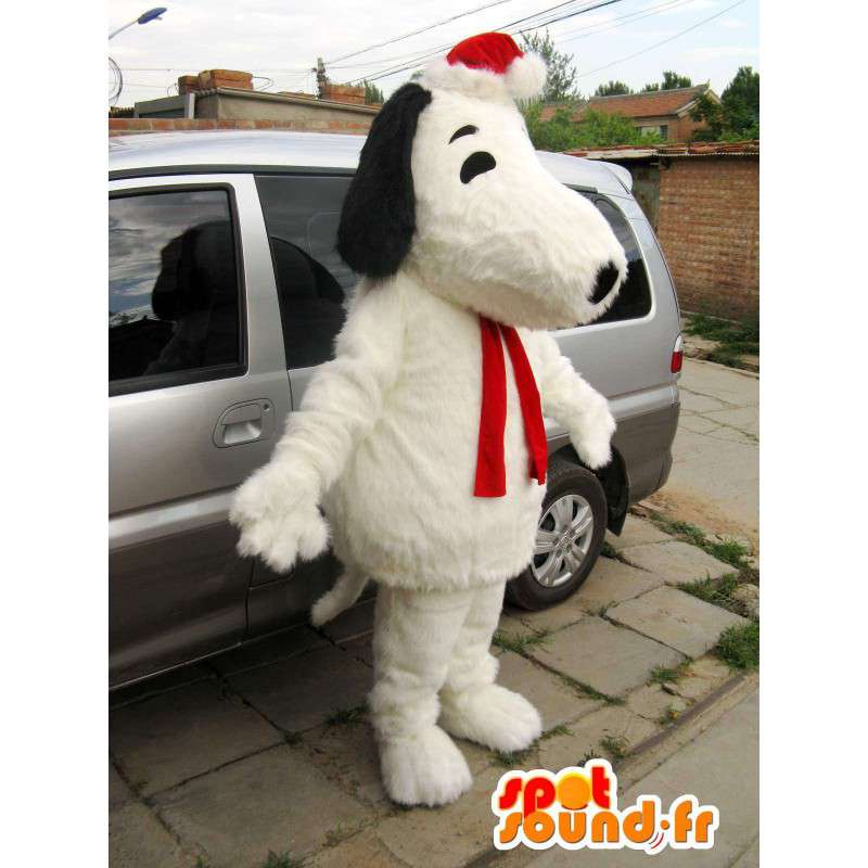 Snoopy plyschmaskot och jultillbehör - Spotsound maskot