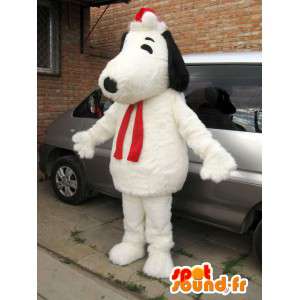 Gevulde hond mascotte Snoopy en Kerstmis accessoires - MASFR00825 - Dog Mascottes