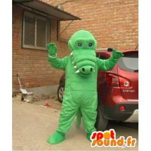 Mascot lichtgroen alligator met grote tanden - Costume - MASFR00829 - Crocodile Mascottes
