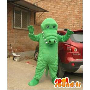 Mascot lichtgroen alligator met grote tanden - Costume - MASFR00829 - Crocodile Mascottes