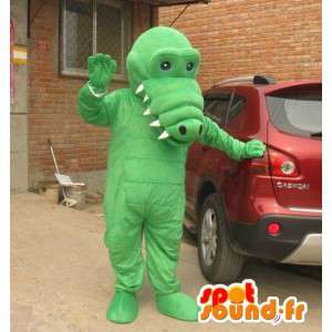 Mascot lichtgroen alligator met grote tanden - Costume - MASFR00829 - Crocodile Mascottes