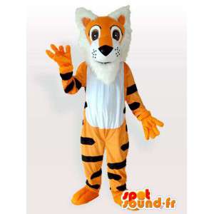 Oranžové tygr maskot Tigger stylu pruhovaný černý - MASFR00846 - Tiger Maskoti