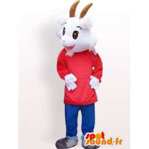 Mascote da cabra com acessórios personalizados - MASFR00847 - Mascotes e Cabras Goats