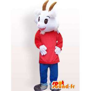 Mascot goat with custom accessories - MASFR00847 - Goats and goat mascots