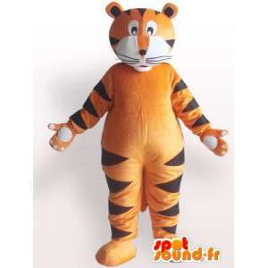 Maskot plyšové všech velikostí oranžové tygří pruhovaném stylu - MASFR00858 - Tiger Maskoti