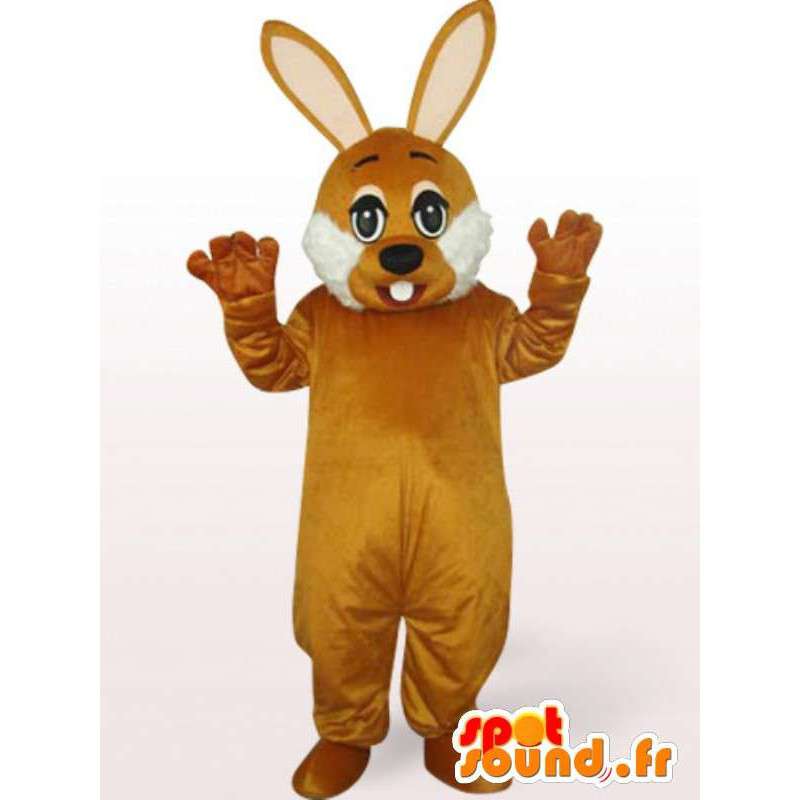 Coelho mascote marrom - traje do coelho para a festa à fantasia - MASFR00240 - coelhos mascote