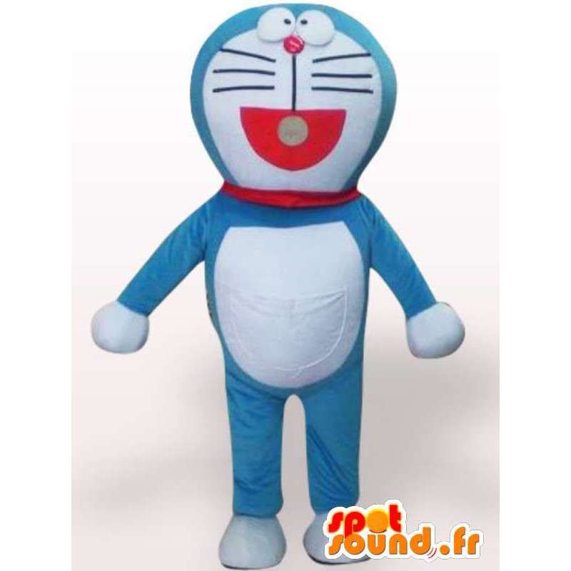 Mascot gato azul estilo Doraemon - divertido vestuario - MASFR00859 - Mascotas gato