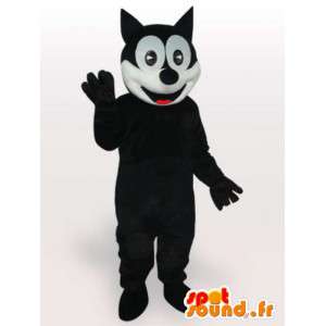 Maskot Felix, den svarta och vita katten - Kostym i alla
