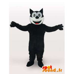 Maskotti Felix mustavalkoinen kissa - Puku koot - MASFR00864 - kissa Maskotteja