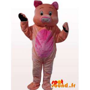 Gris maskot plysj alle aldre - rosa drakt - MASFR00866 - Pig Maskoter