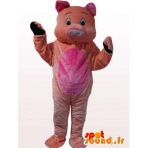 Cerdo de la mascota de peluche todas las edades - traje rosa - MASFR00866 - Las mascotas del cerdo