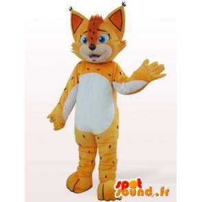 Amarelo e laranja leopardo mascote - Disguise com pico - MASFR00868 - Tiger Mascotes