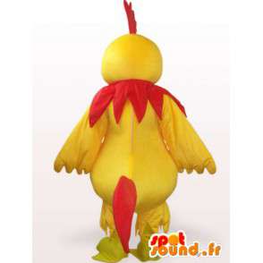Mascot gallo amarillo y rojo - Ideal para equipo deportivo o por la noche - MASFR00242 - Mascota de gallinas pollo gallo