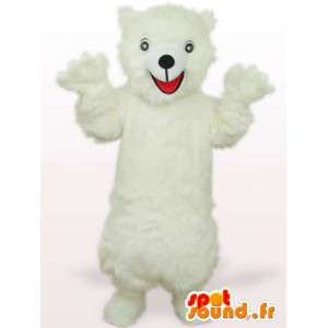 Mascotte Ours blanc - Déguisement de qualité en fibres - MASFR00152 - Mascotte d'ours