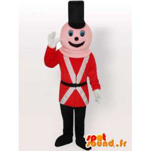 Mascot policial vermelho e preto canadense com acessórios - MASFR00648 - Mascotes homem