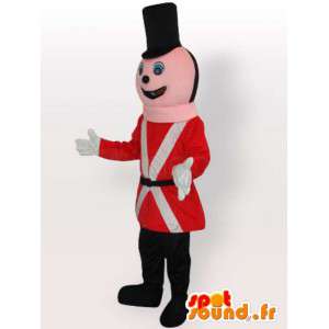 Mascot policial vermelho e preto canadense com acessórios - MASFR00648 - Mascotes homem