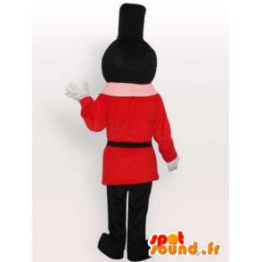 Mascot policial vermelho e preto canadense com acessórios - MASFR00648 - Mascotes homem