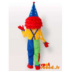 Elf Clown mascot - Multicolor costume with accessories