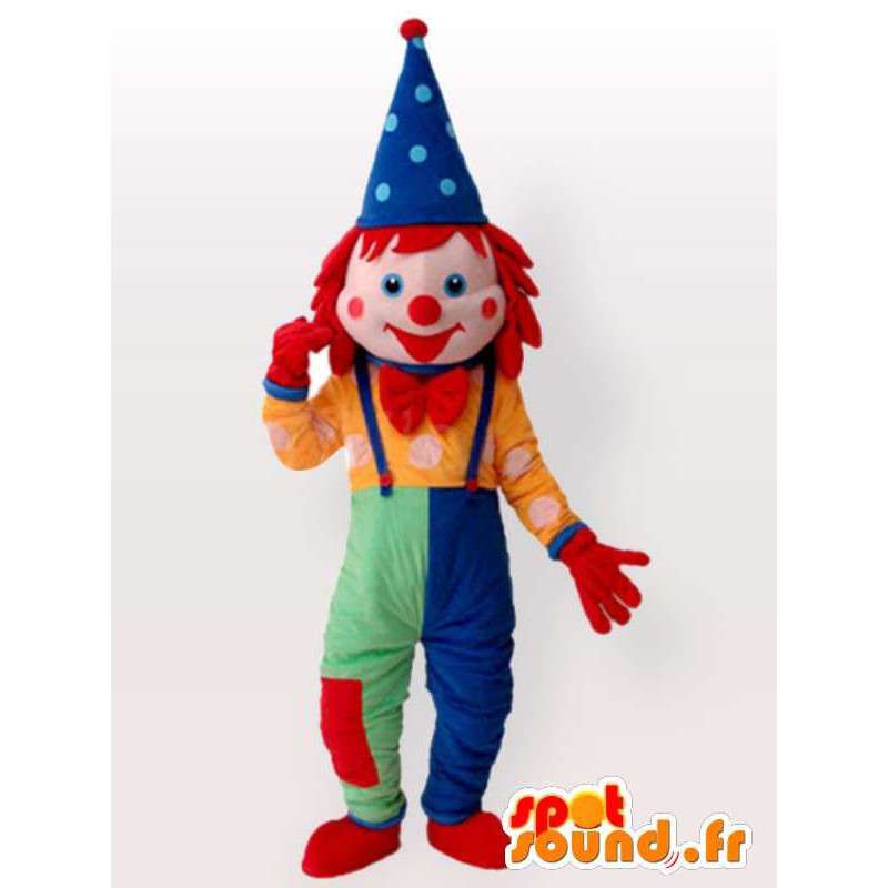 Leprechaun Clown maskot - Flerfarvet kostume med tilbehør -
