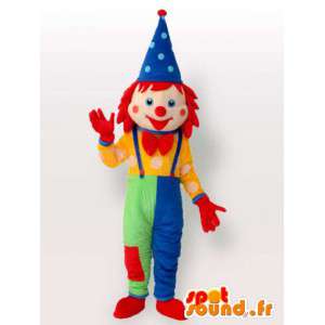 Kabouter mascotte Clown - veelkleurige kostuum met toebehoren - MASFR00196 - mascottes Circus