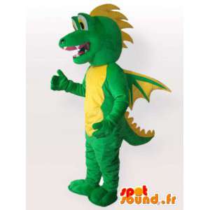 Mascot aligator coccodrillo stile dragon - Animal Verde - MASFR00563 - Mascotte di coccodrilli