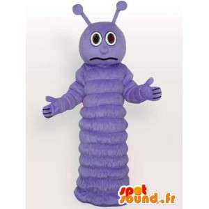 Mascot larva de borboleta roxo - traje inseto - Evening - MASFR00297 - borboleta mascotes