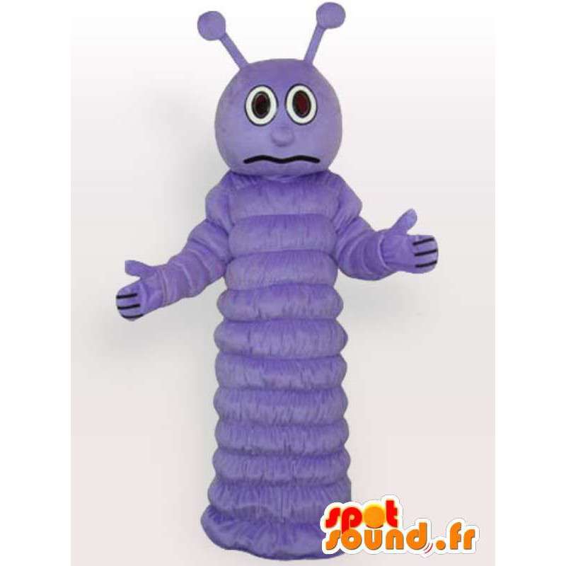 Mascot larva de borboleta roxo - traje inseto - Evening - MASFR00297 - borboleta mascotes