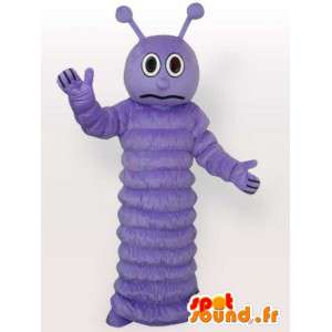 Mascot larva de borboleta roxo - traje inseto - Evening - MASFR00297 - borboleta mascotes