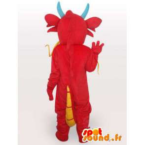 Maskot asiatisk rød drage - kinesisk drage kostyme - MASFR00556 - dragon maskot