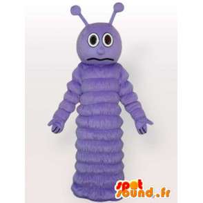 Mascot larva de borboleta roxo - traje inseto - Evening - MASFR00297 - borboleta mascotes