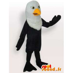 Mascotte aigle noir modèle Léger avec portance minimaliste - MASFR00650 - Mascotte d'oiseaux